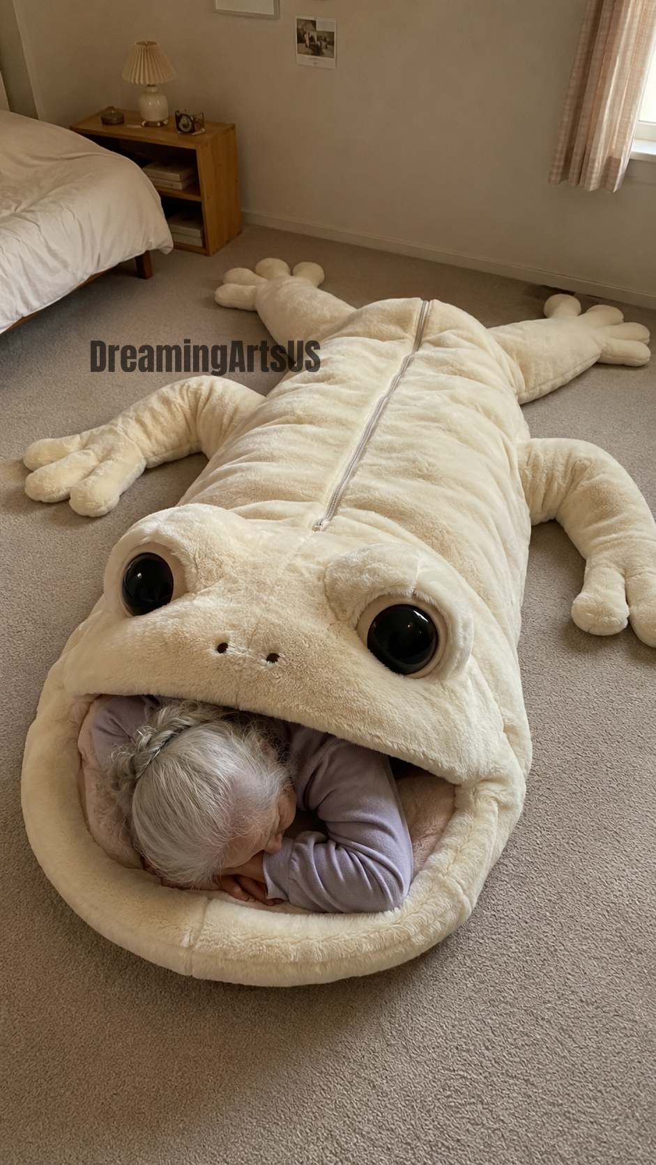 Fluffy Frog Sleeping Bag