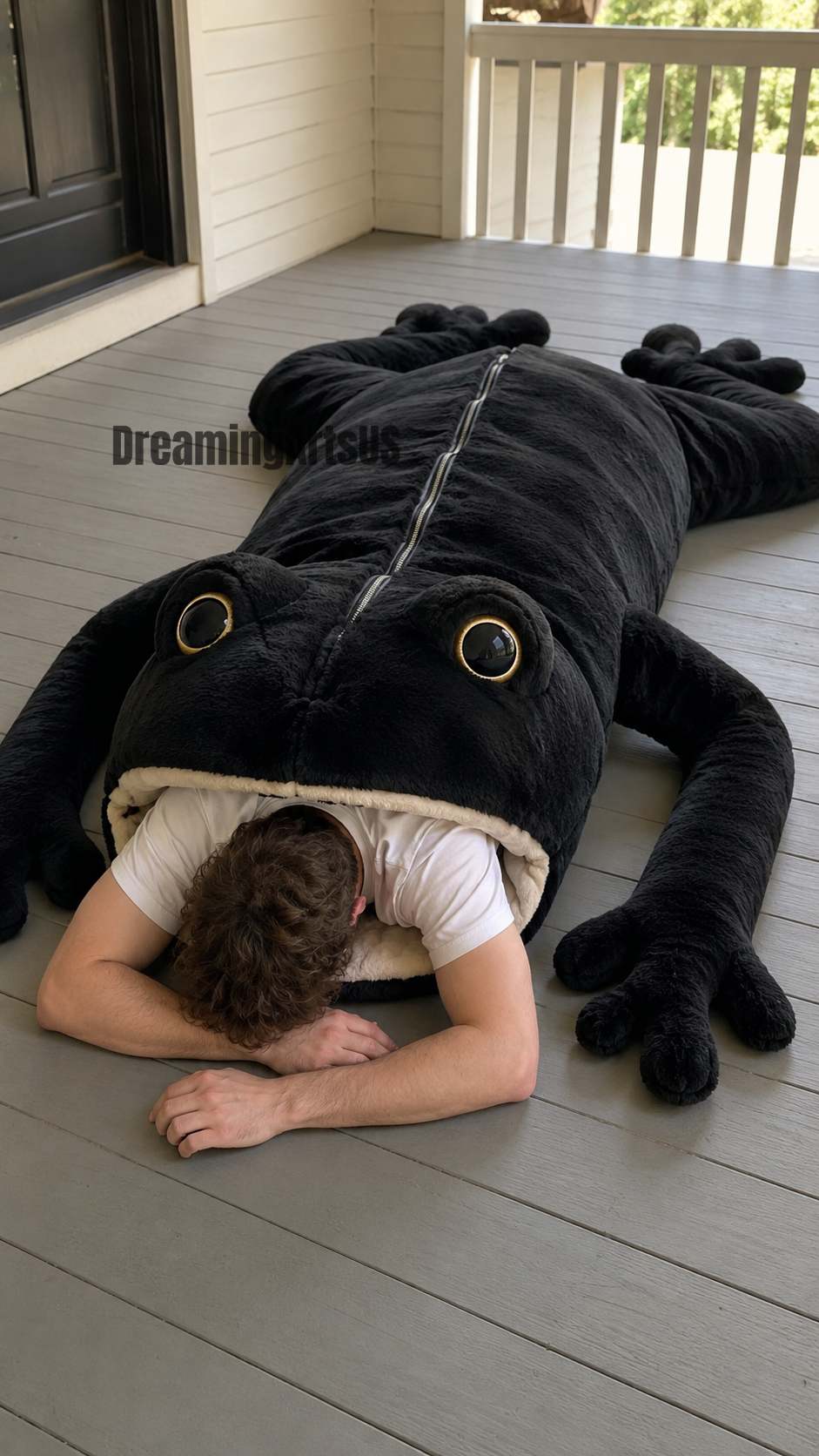 Fluffy Frog Sleeping Bag