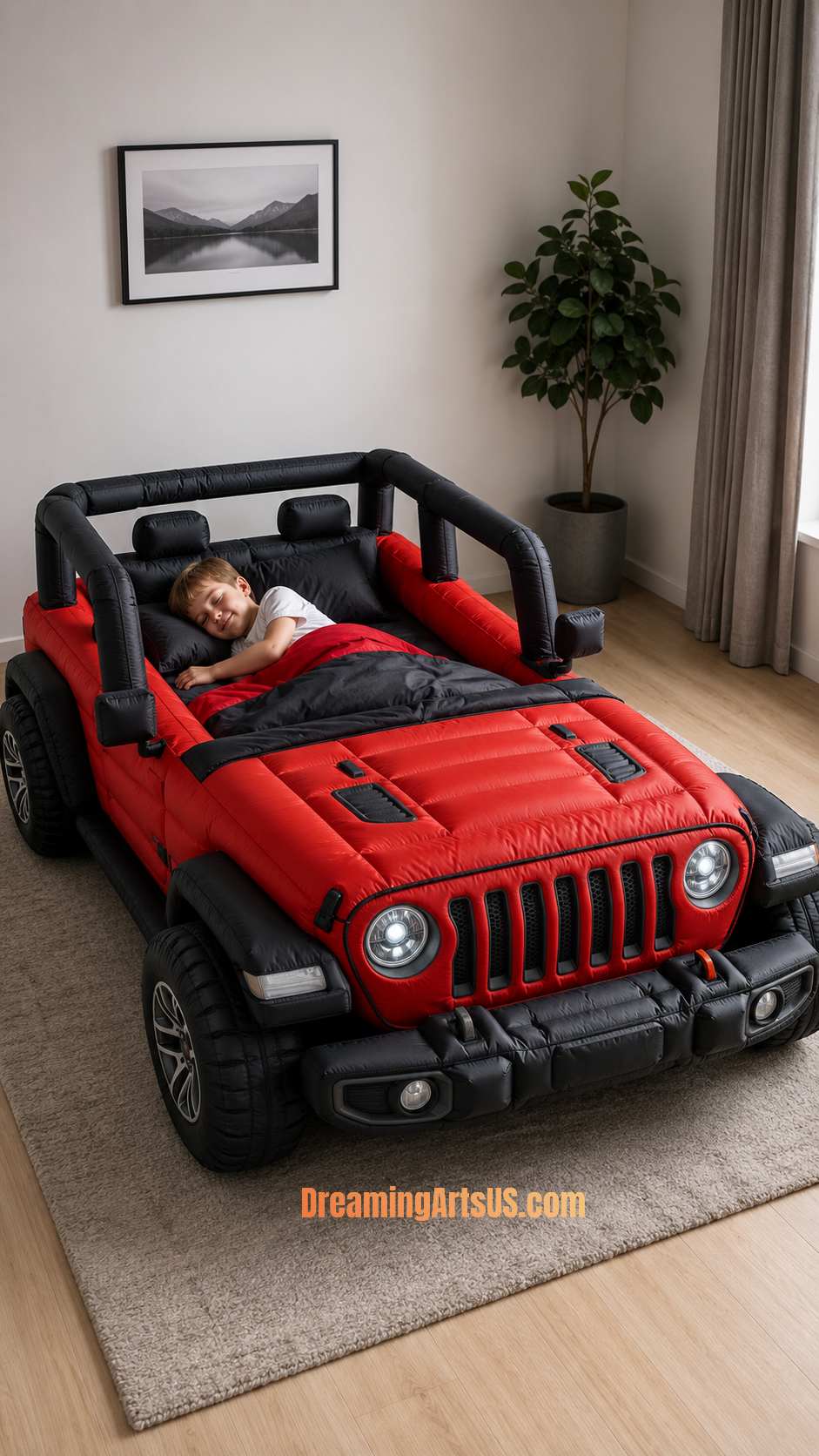 Jeep car-shaped inflatable bed