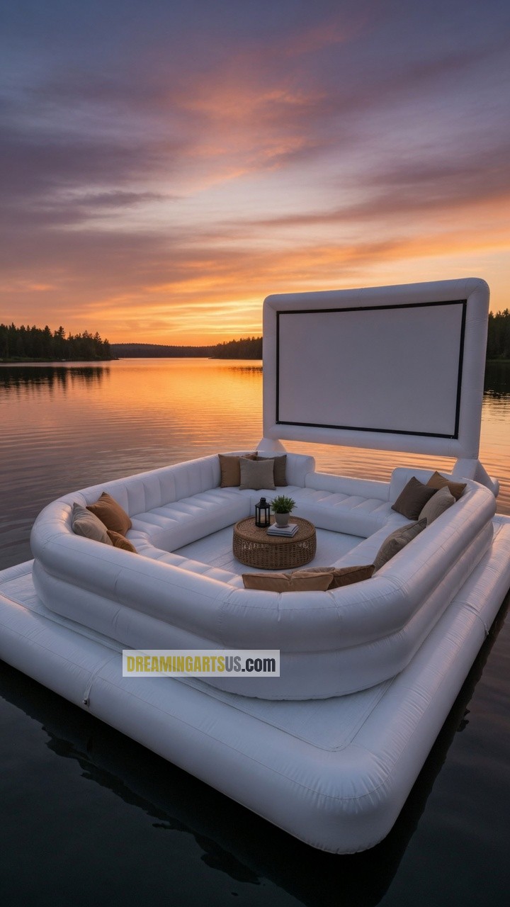 inflatable living room lake float
