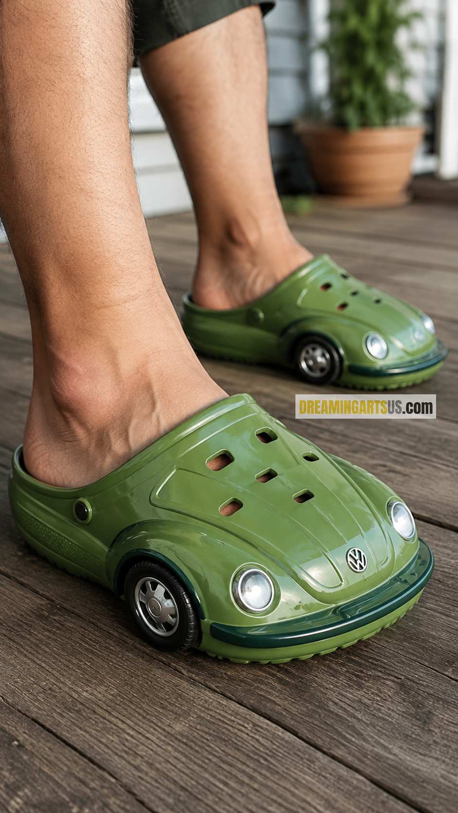 VW Beetle Shaped Crocs Slipper