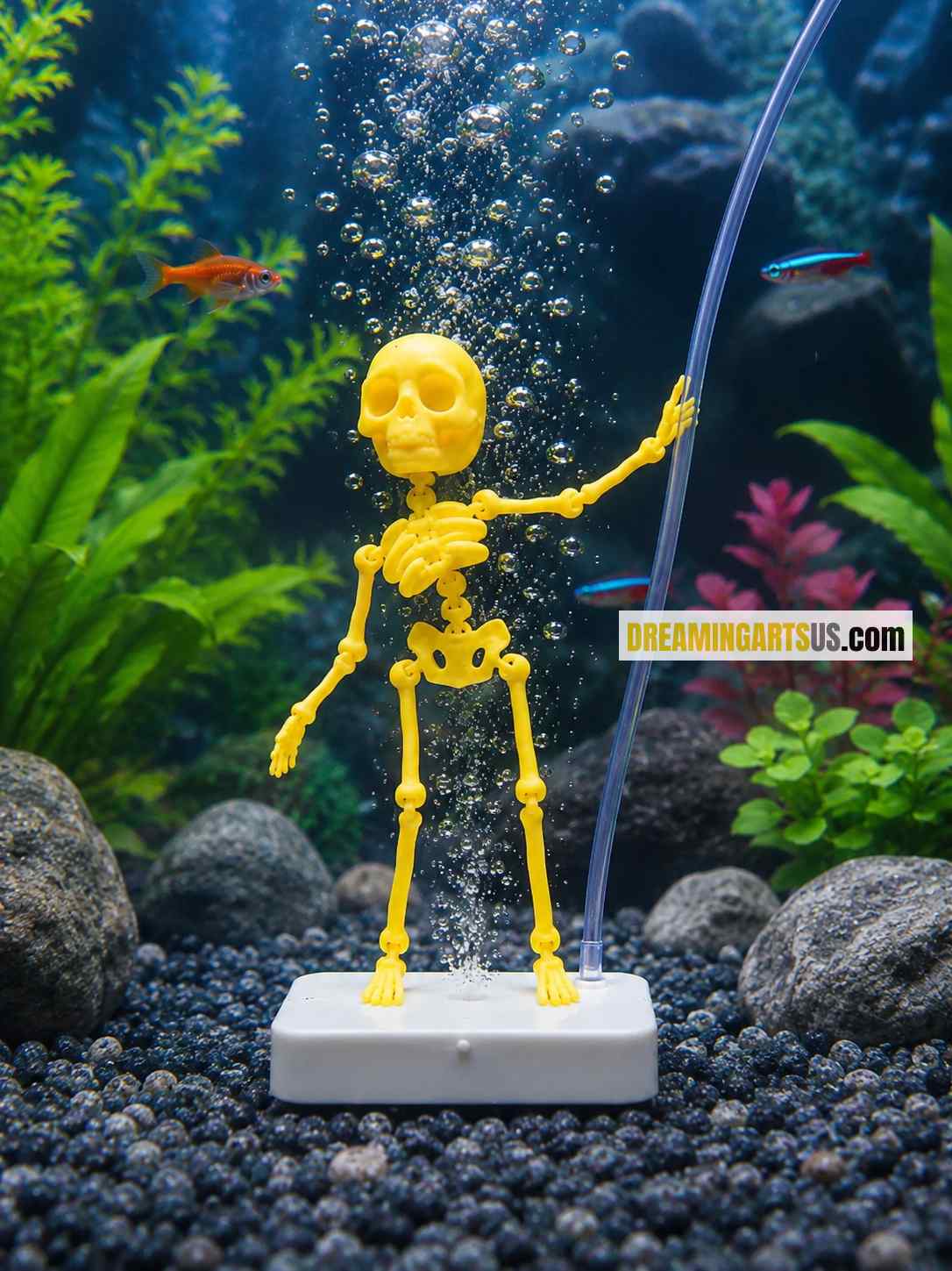 Dancing Skeleton Aquarium Bubbler