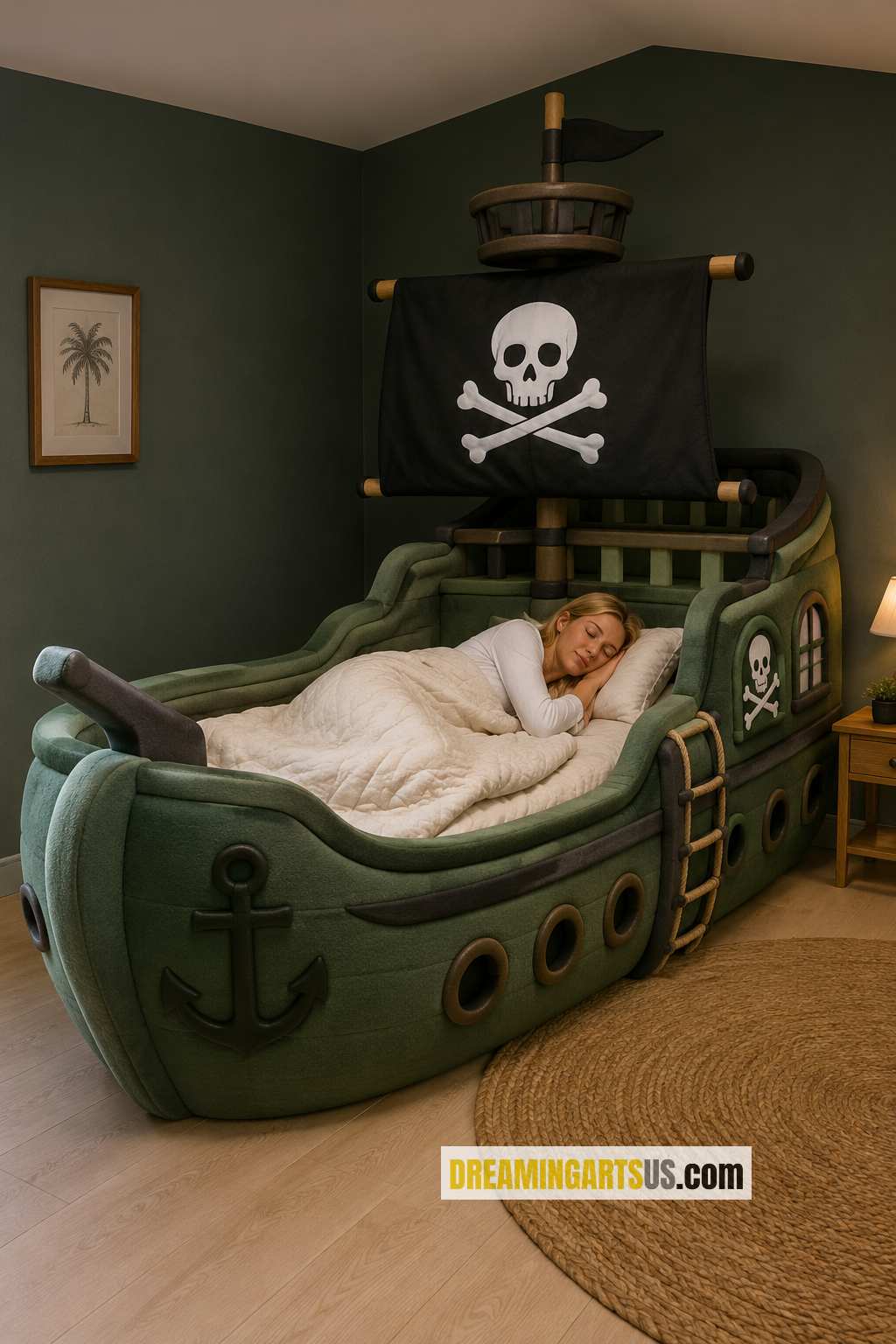pirate ship shaped foam beds