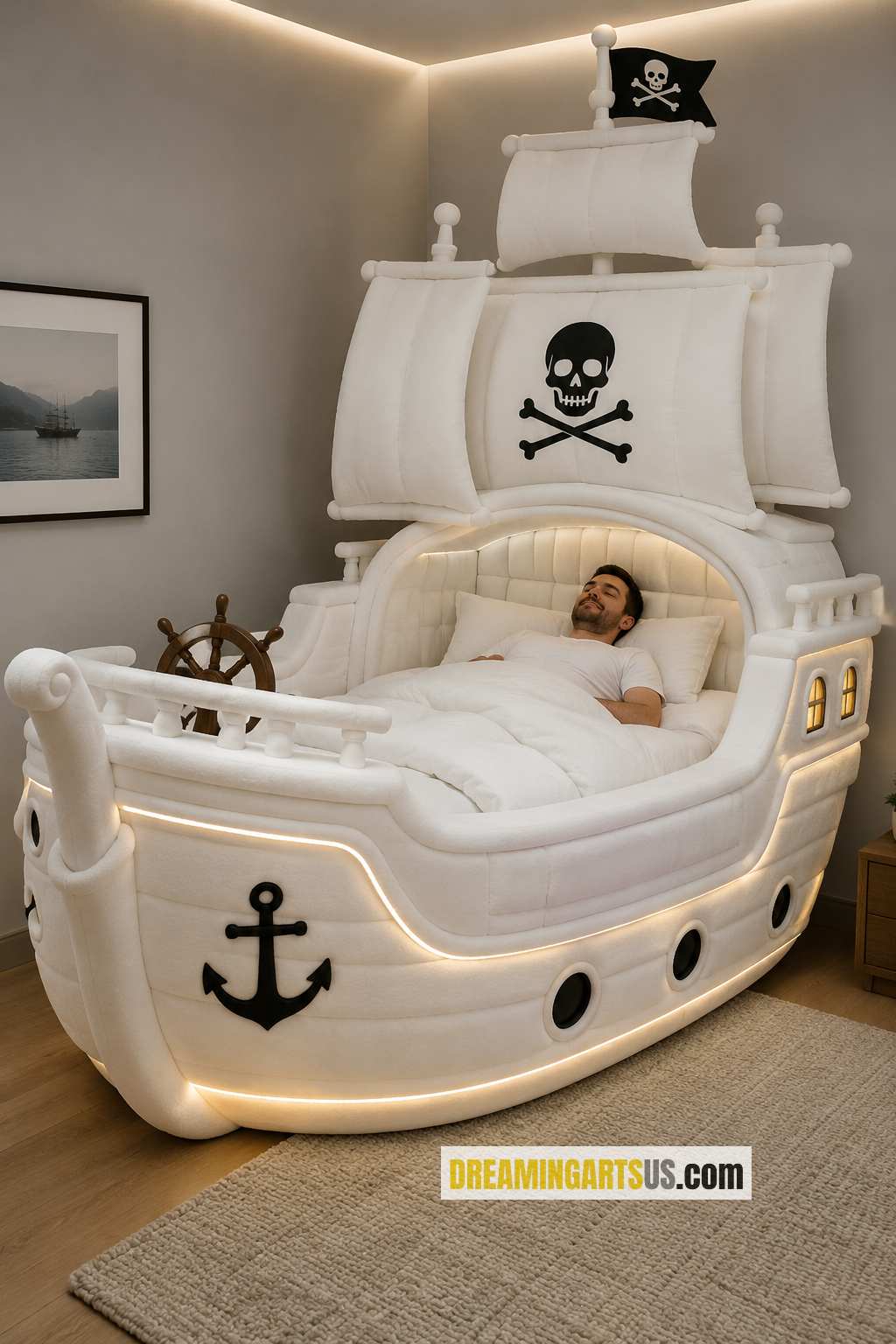 Foam Pirate Ship Bed