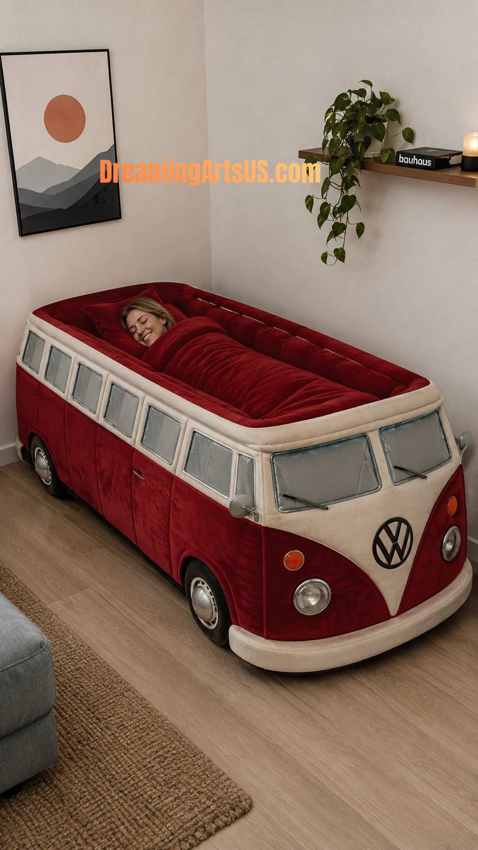 Inflatable VW Bus Bed