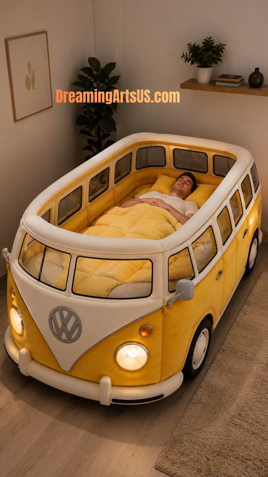Inflatable VW Bus Bed