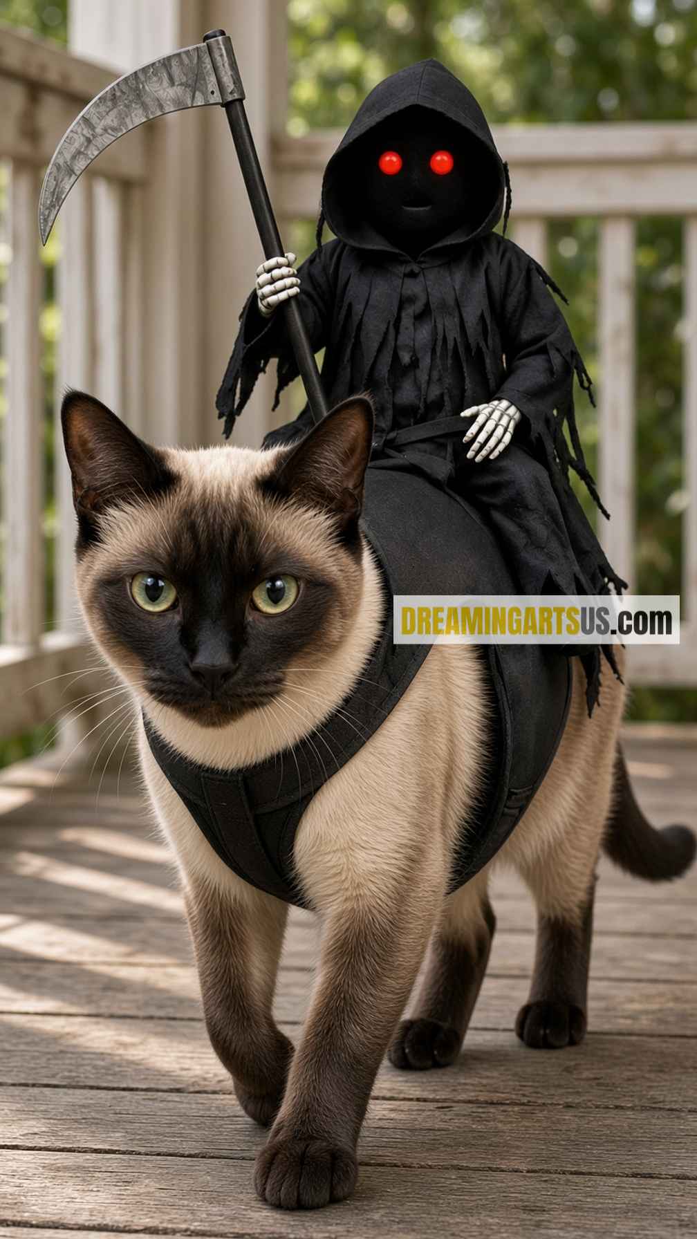 Grim Reaper Cat-Riding Costume