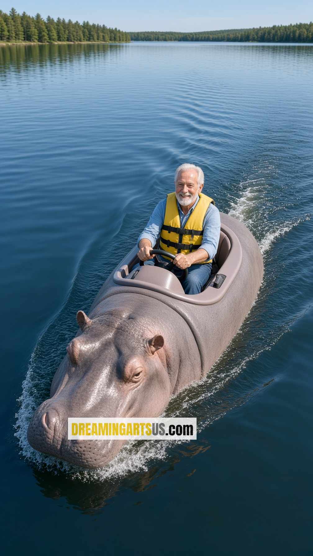 Hippo-Shaped Boat