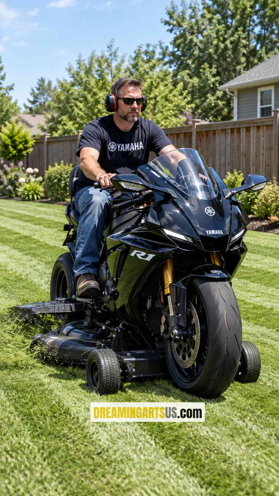 Sportbike Riding Lawn Mower