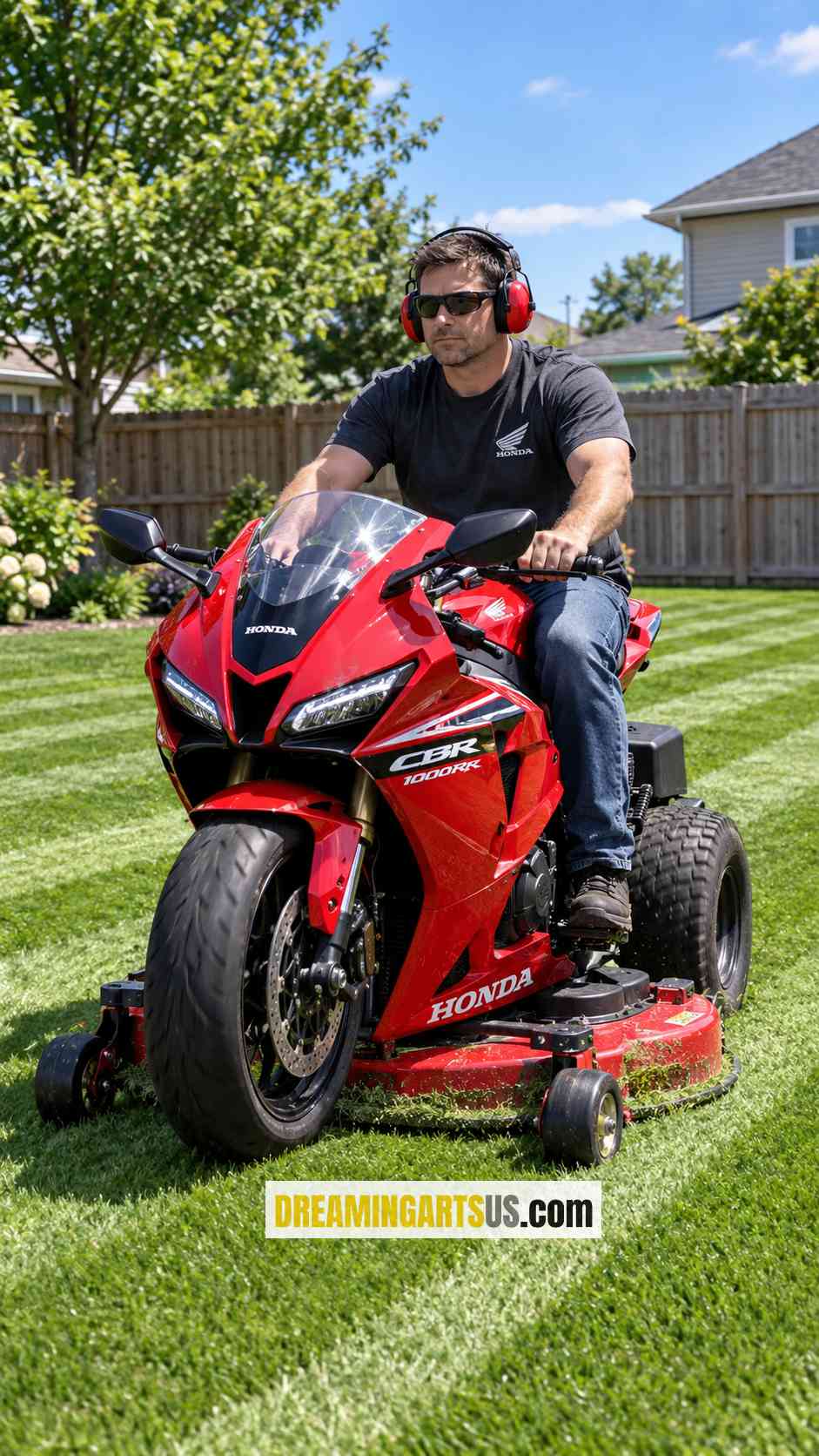 Sportbike Riding Lawn Mower