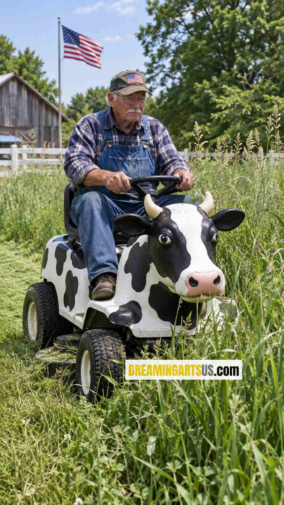 cow-shaped riding mower