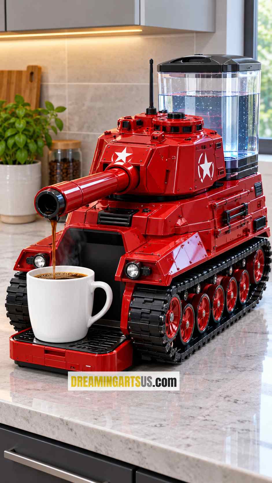 Mini Military Tank Coffee Maker