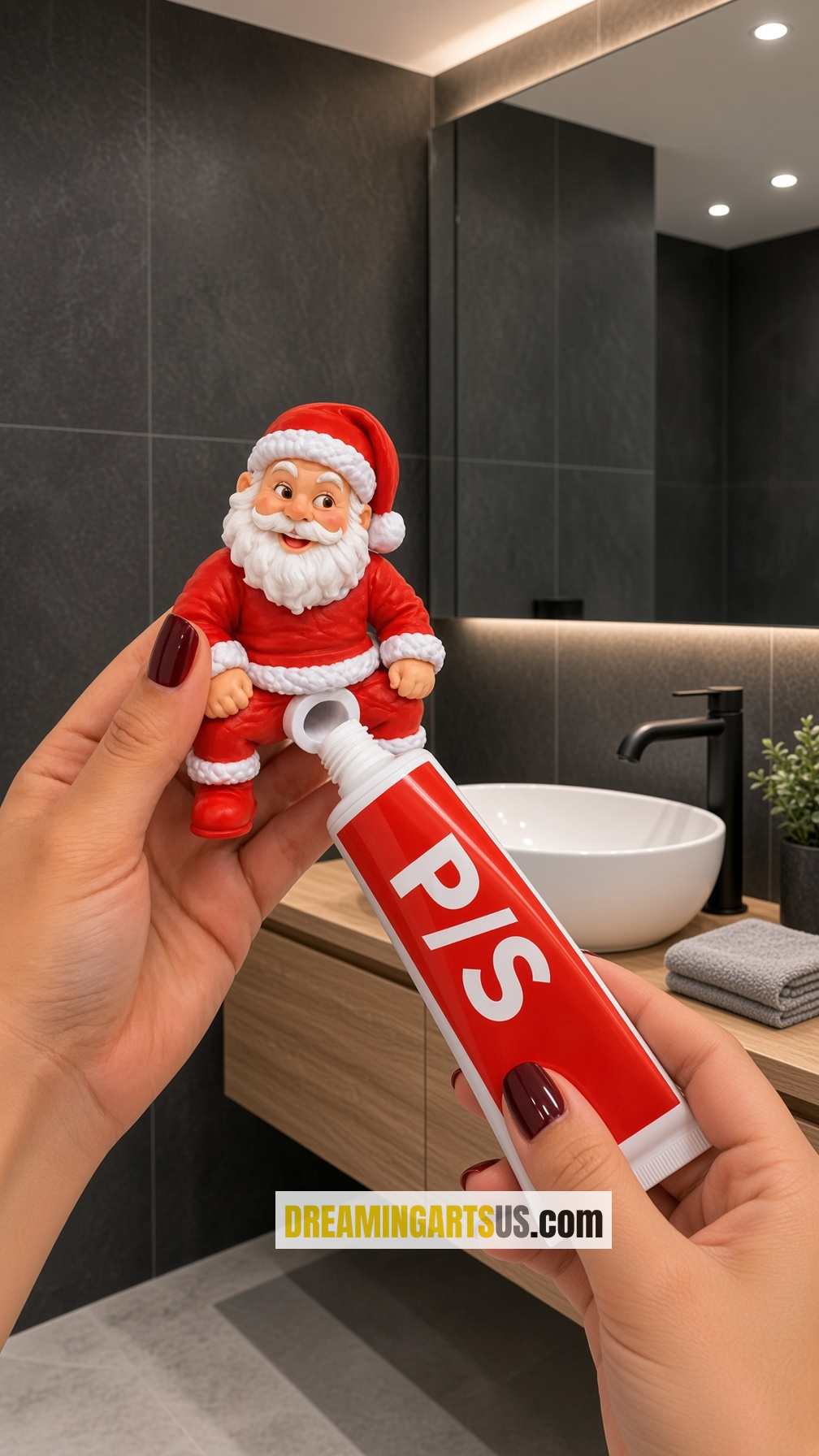 cute Santa Claus-shaped toothpaste