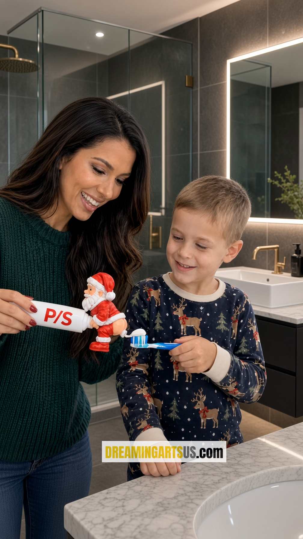 cute Santa Claus-shaped toothpaste
